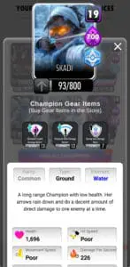 Skadi Champion Card