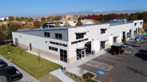Black Box VR Meridian Building Drone Shot